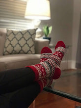 Load image into Gallery viewer, Soft Infuse Red Diamond Socks: Aloe Infused Comfort Sock

