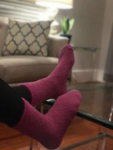 Load image into Gallery viewer, Purple Comfort Soft Infuse Socks: Aloe Infused Comfort Sock
